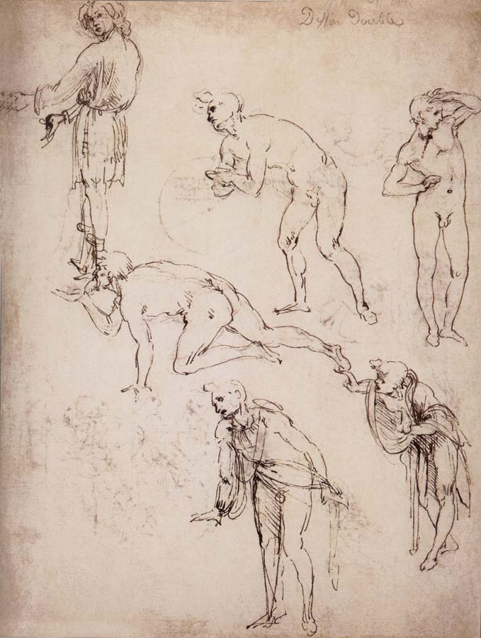 Six studies fur naked or clothed men